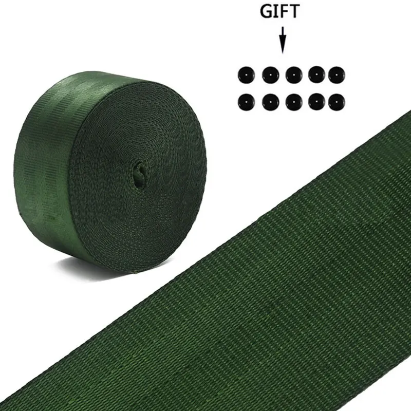 Army Green 3M-30M DIY Personalized Modification Car Seat Belt Webbing Universal Car Child Safety Belt Bag Accessories Bind Belt