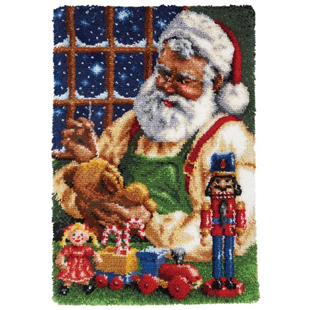 

Christmas decoration Latch hook rug kit Carpet knot Cross stitch kit do it yourself Embroidery plastic canva for adult Tapestry