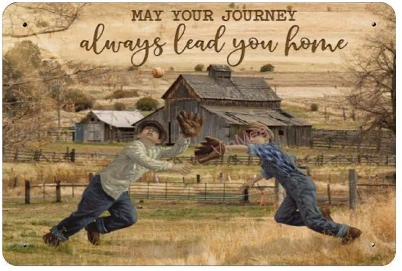 

Bit SIGNSHM May Your Journey Always Lead You Retro Metal Tin Sign Plaque Poster Wall Decor Art Shabby Chic Gift Suitable