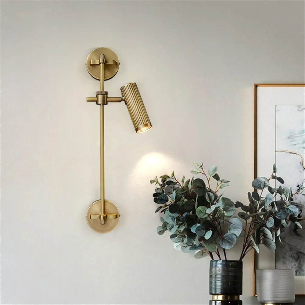 Full bass Led Wall Lights with lamps on both sides of the double head bedside Retro industrial style living room  Wall Lamps