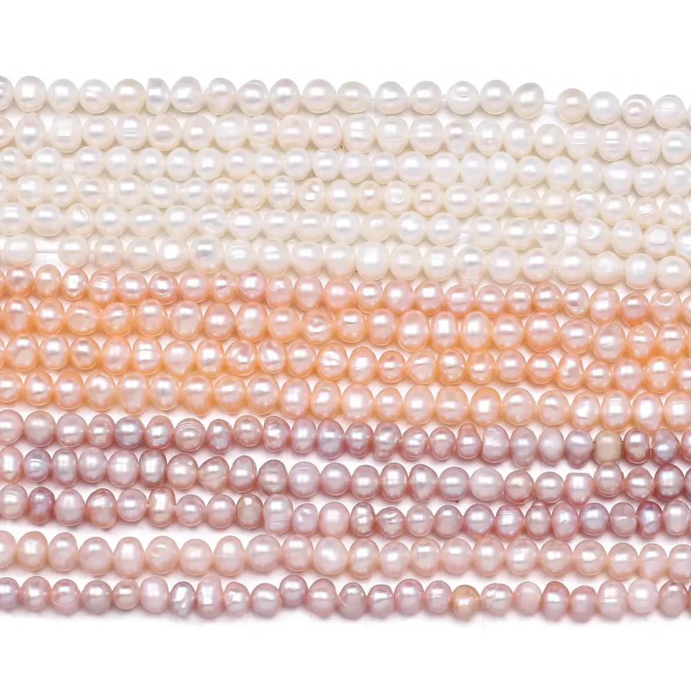 Natural Pearl Real Freshwater Pearls Beads Baroque Loose Spacer Beads For Jewelry Making DIY Bracelet Neckalce Accessories 3-4mm