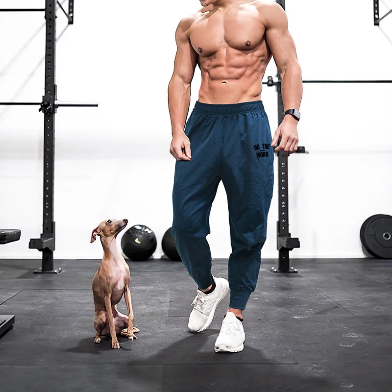 Joggers Pants Men Muscle Fitness Running Pants Training Sport Quick Dry Gym Training Sweatpants Bodybuilding Beam Mouth Trouser