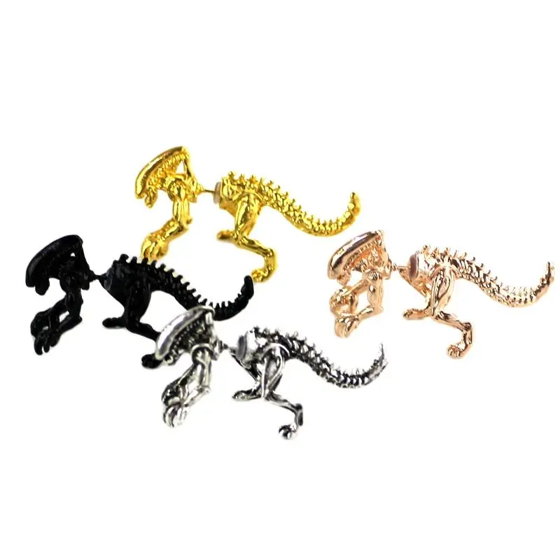 New The Aliens Dinosaur Ear Clip 4 Color Earrings Animal Piercing Ear Jewelry Can Dropshipping Gift For Women Fashion Jewelry