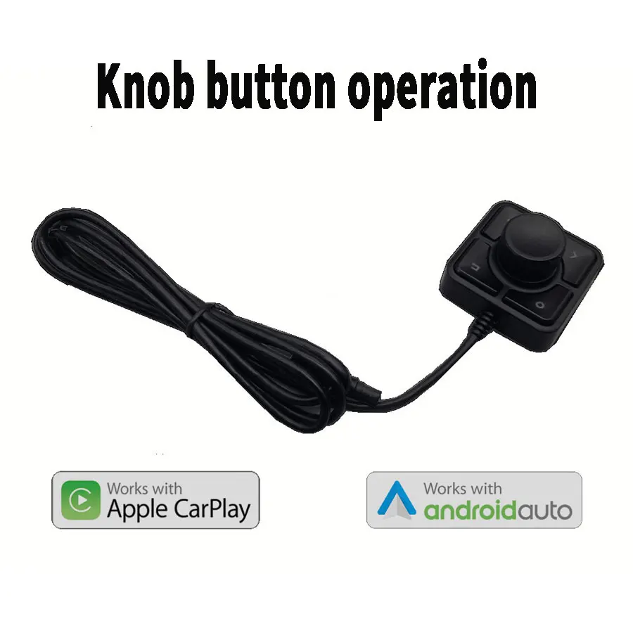 Mikrofon Upgrade layar mobil, RCA AV HDMI kontrol tombol Input Apple CarPlay Android Auto 9-16v peduli Universal