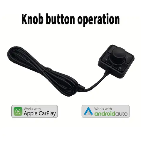 오리지널 자동차 화면 업그레이드 마이크, RCA AV HDMI 입력 노브 컨트롤, 애플 카플레이, 안드로이드 오토 9-16V, 범용 케어