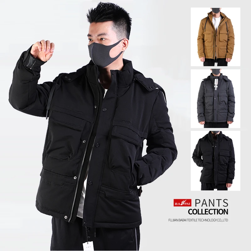 

BAPAI Men's Jacket Warm Hooded Thick Puffer Jacket Coat Male Casual High Quality Overcoat Thermal Winter Windbreaker