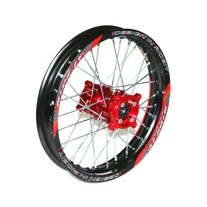 15mm Front 1.40-14 Rear 1.85-12 inch Alloy Wheel Rim with CNC Hub For KAYO HR-160cc TY150CC Dirt Pit bike 12/14 inch wheel