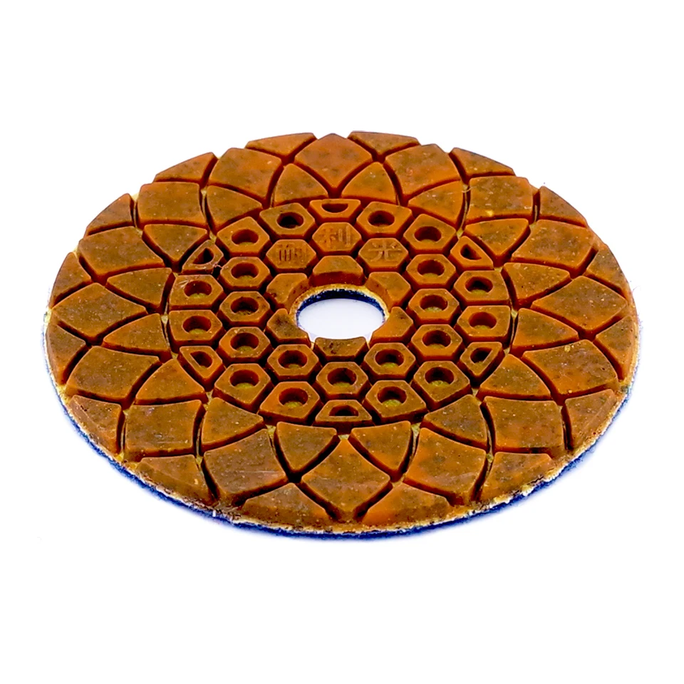 Imagem -06 - Rijilei-bonded Diamond Polishing Pads Disco de Moagem Cobre Metal Concreto Granito Mármore Pedra Molhado Seco 100 mm Pcs