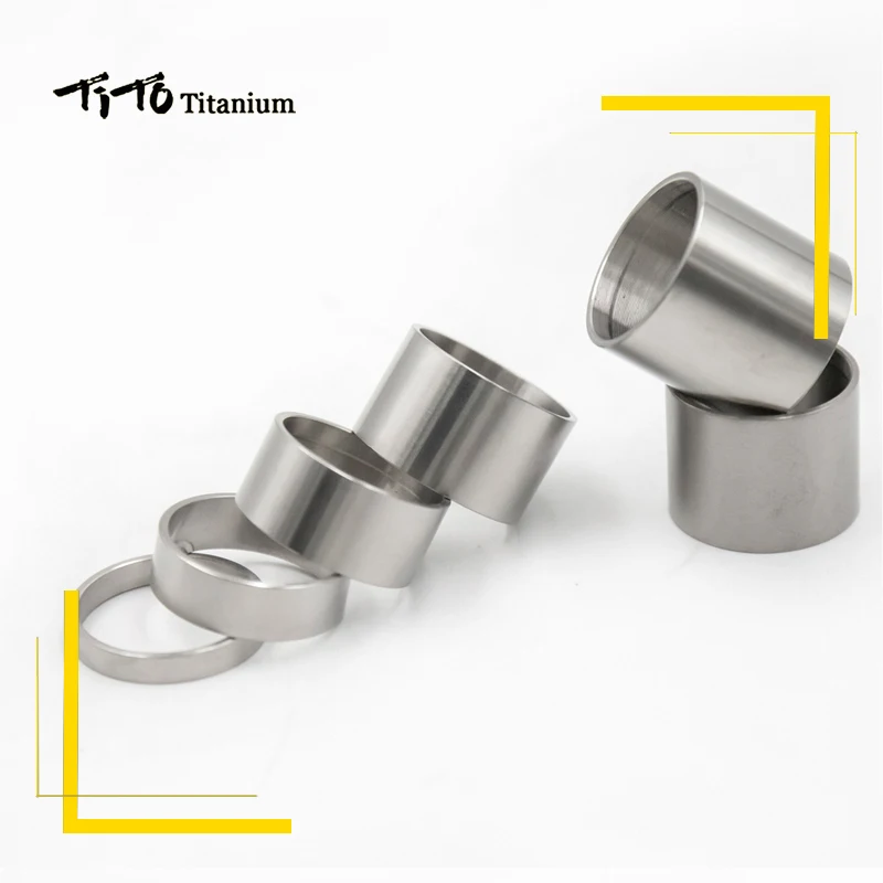 TiTo Titanium Alloy Bicycle Washer Frame Head Tube Front Fork Handlebar Height Raising Spacer5/10/15/20/25/30mm bike Accessories