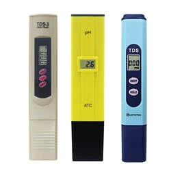 Portable Digital PH Meter Water Tester TDS Meter Pen Medidor 0.0-14.0 PH High Accuracy for Drink Aquarium PH Monitor with ATC