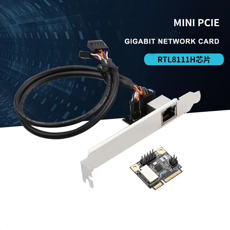 NEW MINI PCIE Gigabit Network Adapter card with RTL8111H 10/100/1000M MINI PCI-E TO 1000M LAN card