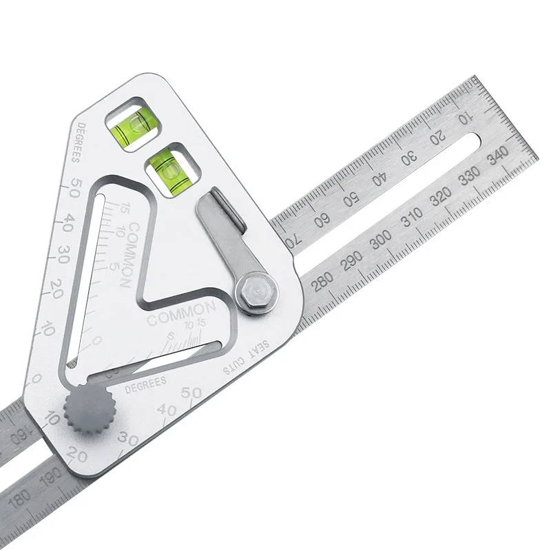 Multifunctional Woodworking Level Triangle Angle Measurment Ruler Stainless Steel Protractor Carpenter Tools Level Protractor