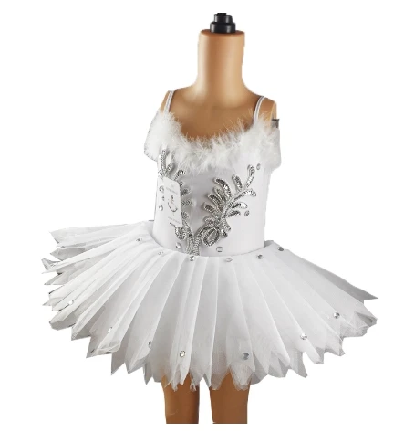 5 Colors New Girls' Swan Ballet Dress Dance Costume Tutu Skirt with LED Display XXXS-XXXL
