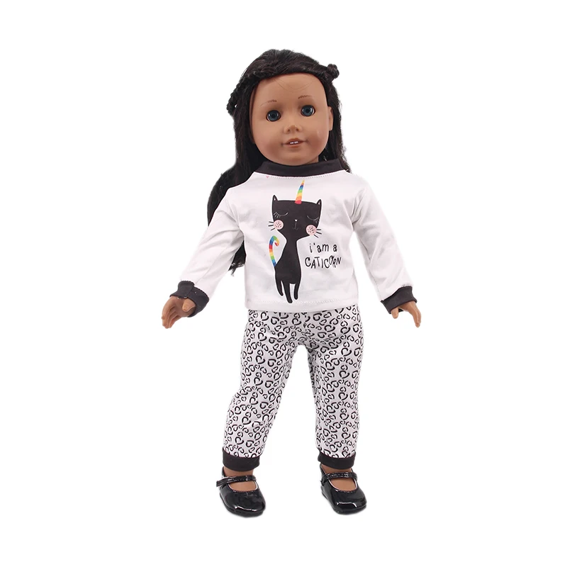 15 Pcs Kitty Cat Theme Suit  for American 18 Inch Girl Doll Clothes Accessories and 43 cm New Born Baby Items and Our Generation