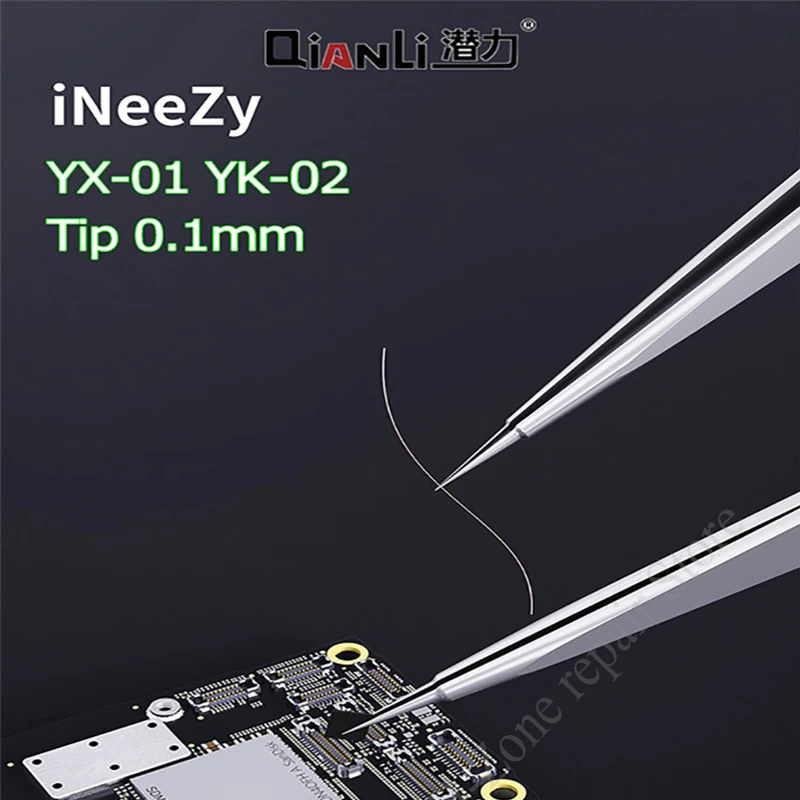 Qianli INeezy YX-01 YK-02 0.1mm flying wire non-magnetic stainless steel tweezers BGA jumper repair pliers mobile phone repair