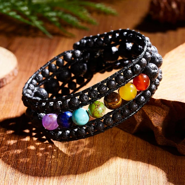 Real stone chakra bracelet clearance