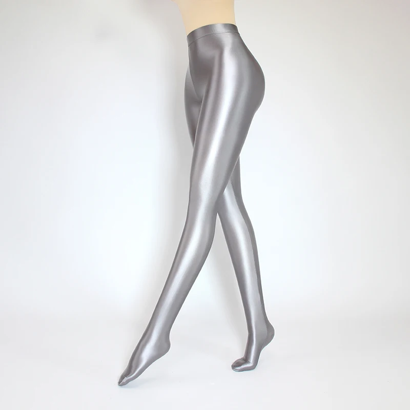 Masked staffs Oily pants sexy tight high waist pants pantyhose Sexy Satin pantyhose shiny pants Yoga Pants everyday Leggings