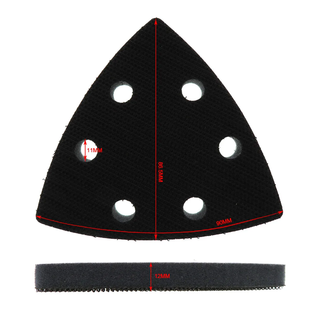 Almohadilla de interfaz suave de 90x90x90mm, discos de lijado de gancho y bucle de 6 agujeros, almohadilla de cojín para respaldo de lijadora, accesorios de herramientas abrasivas