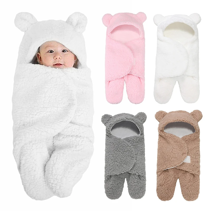 

Soft Newborn Baby Wrap Blankets Baby Sleeping Bag Envelope For Newborn Sleepsack 100% Polyester For Baby 0-3 Months