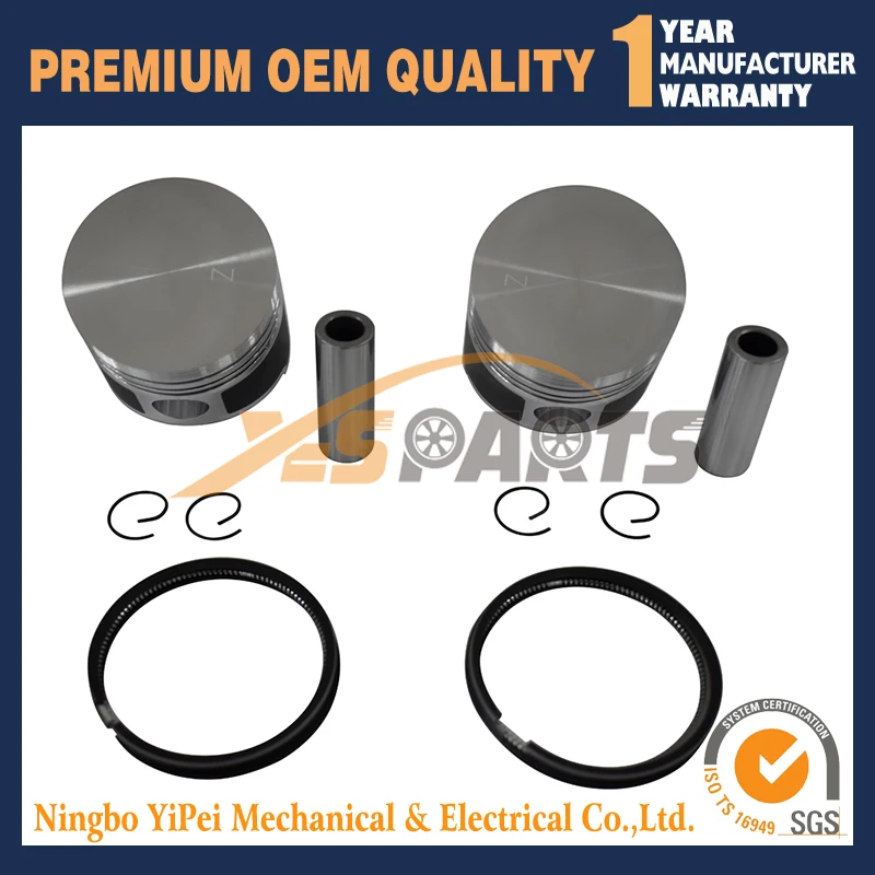 

Z600 Engine 2 set Piston + Rings Kit Set STD for Kubota
