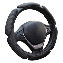 Non-slip Steering-Wheel Cover with 3D Design/Flocking clothcar steering wheel braid diameter 38CM For 95% Car