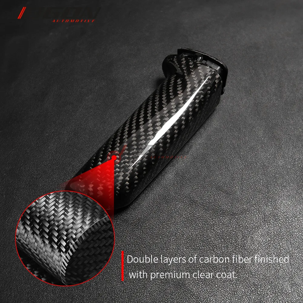 LHD Carbon Fiber Car Interior Handbrake Sleeve Trim For BMW 3 4 5 Series M3 M4 F30 F31 F34 F32 F80 F82 Handbrake Grip Cover