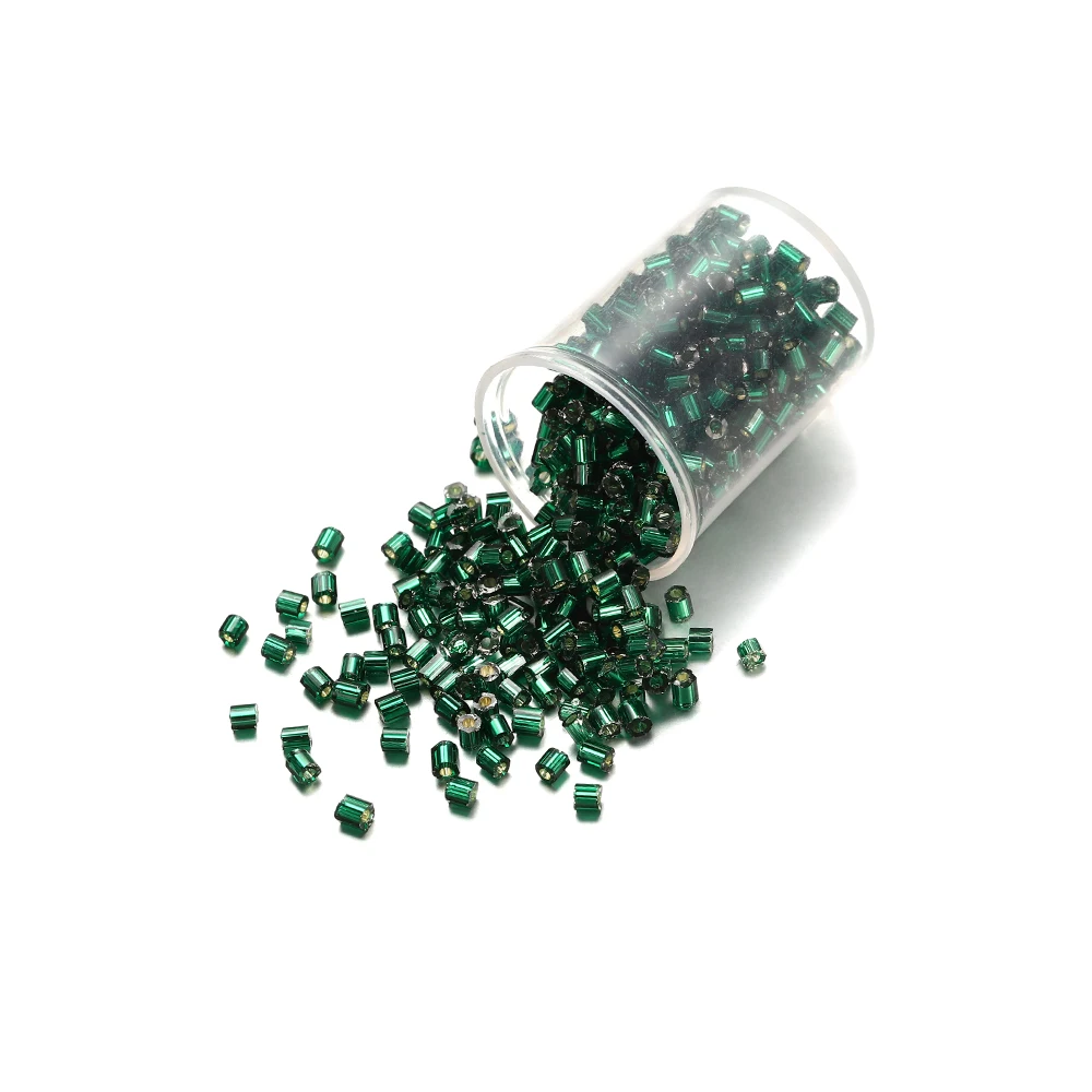 1000/1800 Stück 2 mm sechseckige tschechische Glas zylindrische lose kleine Samennadelperlen für DIY-Armbänder, Halsketten, Schmuckherstellung