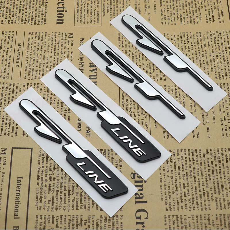 โลโก้ gtline ชุบ ABS เหมาะสำหรับโซนาต้า Kia GT line Elantra Sportage Stinger KX5 K3 K4 K5