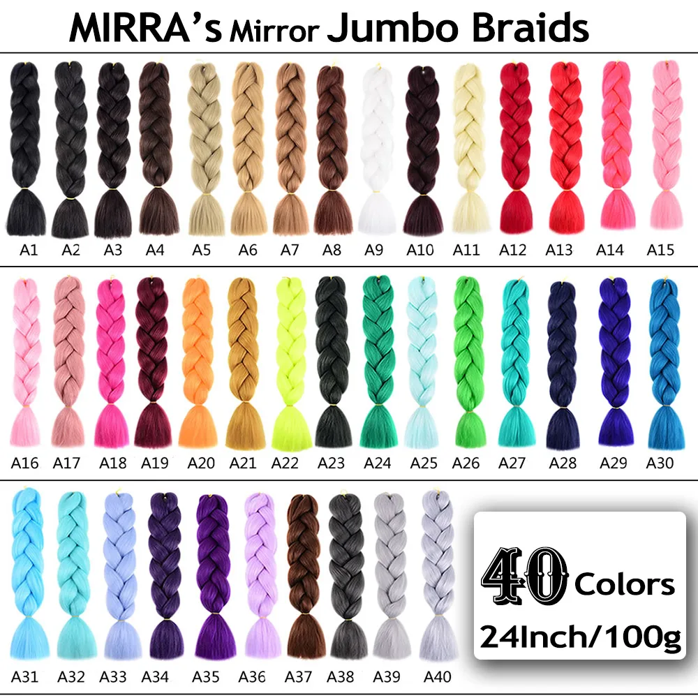 Kinder-Flechthaar, vorgedehnt, Ombre-Jumbo-Zöpfe, synthetisches Flechthaar, Rot, Rosa, Blau, Grau, 61 cm lange Haarverlängerungen für Frauen – Detail 2