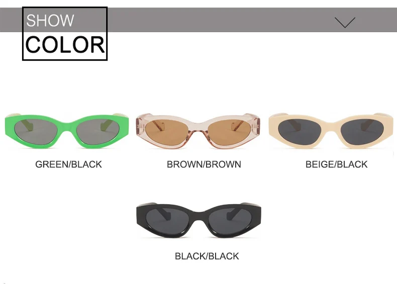 OEC CPO Vintage Cat Eye Sonnenbrille, grüner Punk-Stil, UV400-Schutz, ovale Form, modische Brillen für Damen und Herren – Detail 3