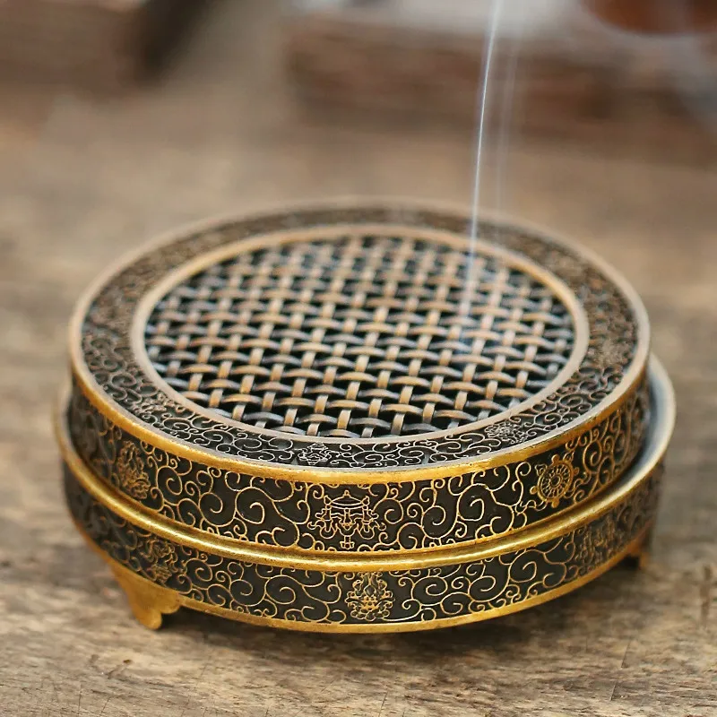 Creative Chinese Incense Burner Living Room Purifying Brass Dragon Incense Burner Buddha Box Incensario Home Decoration