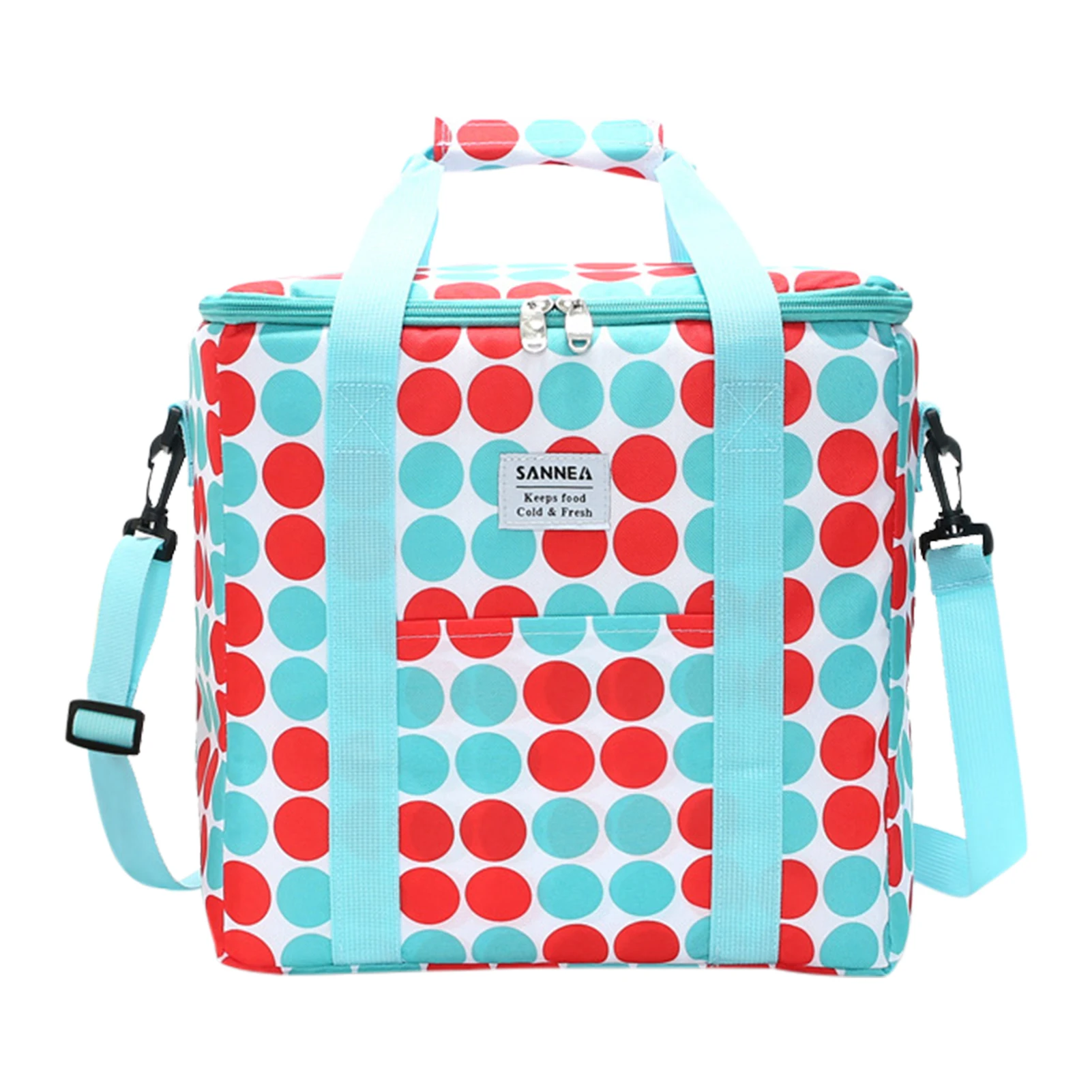 Outdoor Insulated Cooler Lunch Bag Large Capacity Leakproof Fruits Drinks Cooler Zippered Tote For Outdoor Beach Picnic Travel