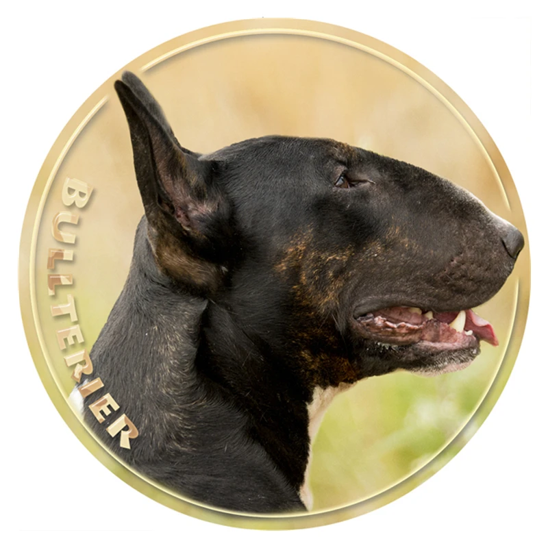 

S40409# Various Sizes PVC Decal Bull Terrier Dog V3 Animal Car Sticker For Bumper Rear Window Laptop Refrigerator Toilet