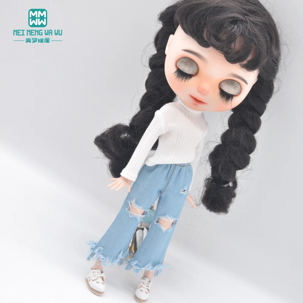NEU 28-30cm Blyth Kleidung Azone OB22 OB24 Spielzeug Puppenzubehör Rollkragenpullover, Jogginghose, Schuhe – Detail 4