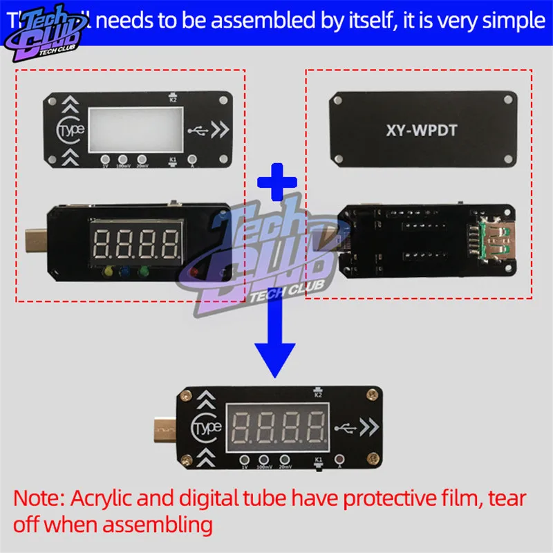 XY-WPDT Type-c PD modulo Trigger di carica rapida Display digitale DC Tester di corrente di tensione supporto protocollo PD2.0 PD3.0