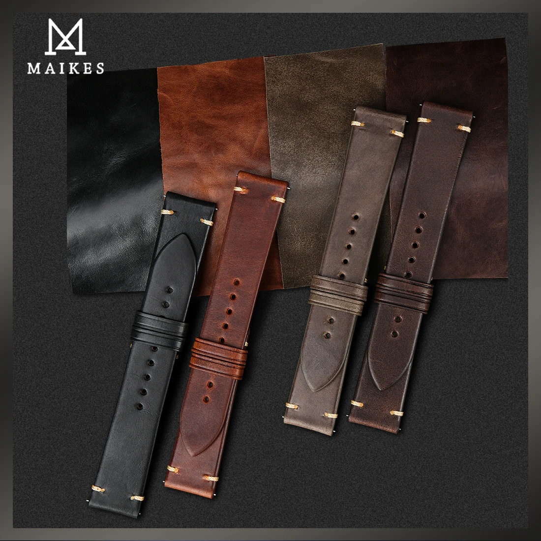 Top Quality Watchband Handmade Vintage Cow Leather Strap Bracelet For Hamilton Certina Longines Accessories Watch Band