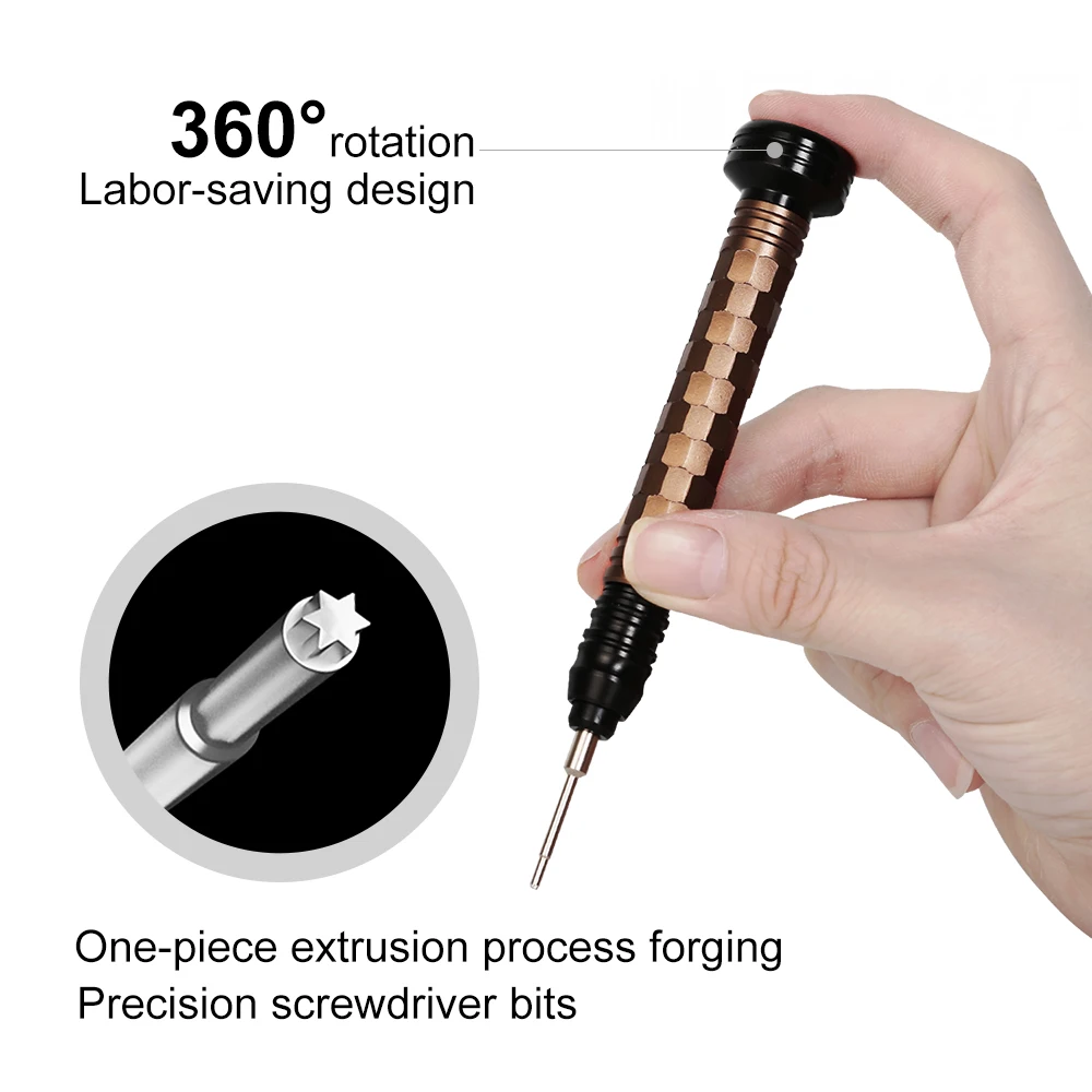 طقم مفك برغي HTM 5 في 1 صلابة عالية S2 أجزاء مفك براغي قابلة للاستبدال Torx Y0.6 Phillips1.2/1.5 للإصلاح