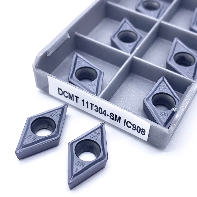 high-quality DCMT11T304 DCMT11T308-SM IC907/IC908  internal turning tool carbide insert turning tool tool lathe turning insert