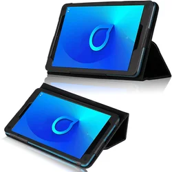Tablet PC Case Fro Alcatel 3T 8 2020 Leather Case Hand Support Bracket PU 9032 JOY TAB 2 8 inch Litchi Pattern PU Leather Cover