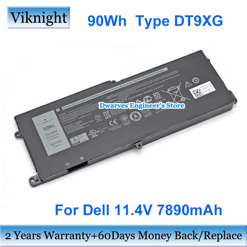 Подлинный Тип DT9XG 11,4 V Аккумулятор для Dell Alienware Area 51m ALWA51M ALWA51M-D1733B 07PWXV 7PWKV ALWA51M-D1733PB