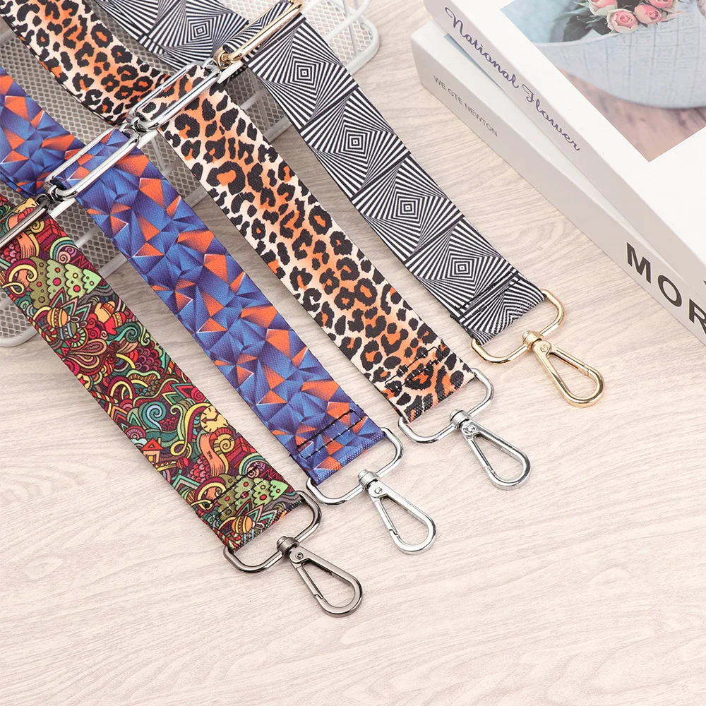 New 140cm Nylon Bohemian Bag Strap Belt Replaceable Adjustable Wide Shoulder Handbag Straps Decorative Chain Bag Accessories