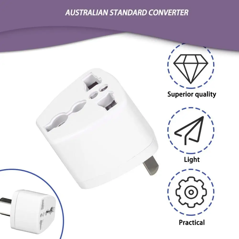 AU Plug Adapter Portable Travel Universal Adapter Portable Outdoor Converter US or EU To AU Power Socket