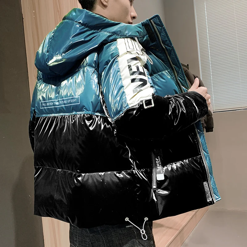 Brand down Jacket Parka Hurt Bear Print Men Winter Oversize Windbreaker Streetwear Harajuku Padded Jacket Coat Warm Outwear
