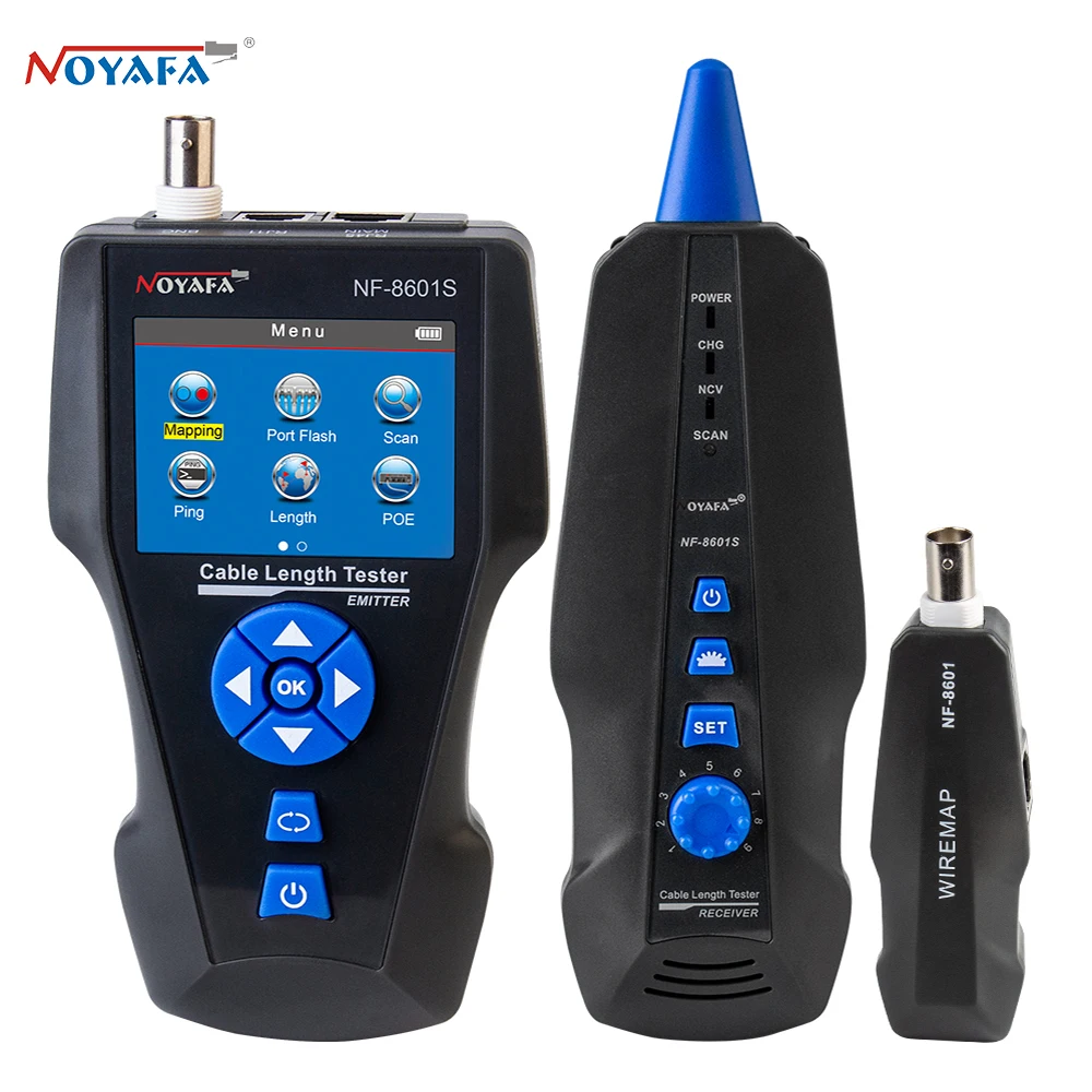 NOYAFA NF-8601S Network Cable Tester Multifunction TDR Measure Length With PoE/PING/Port Flash Function Voltage Wiremap Detector