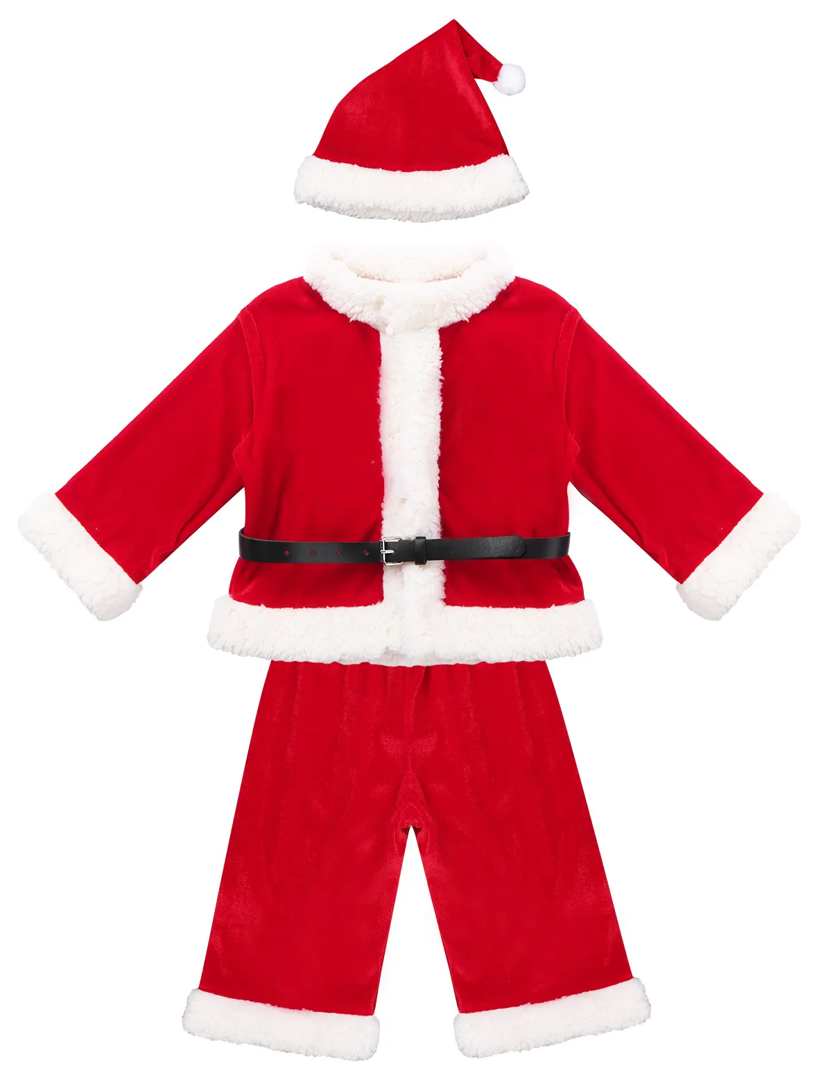 Baby Boy Christmas Xmas Cosplay Costumes Kids Christmas Clothes Set New Year Festival Santa claus Performance Clothing with Hat