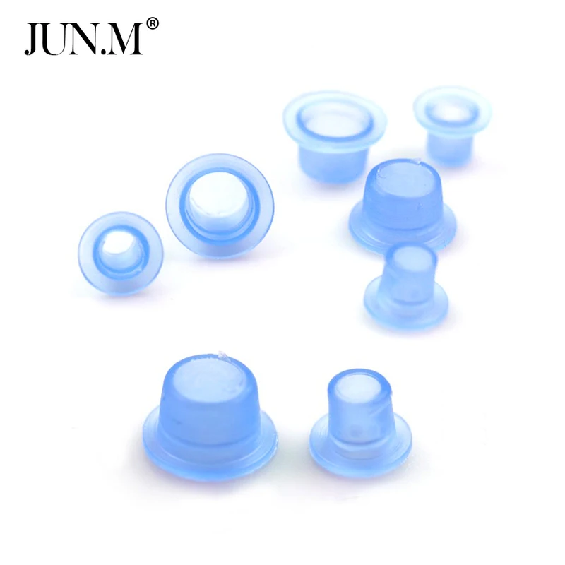 

100Pcs Tattoo Ink Cup Small/Medium Size Silicone Permanent Tattoo Eyebrow Makeup Pigment Container Caps Disposable Accessories