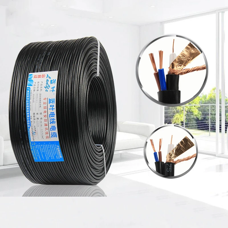 Pemantauan Pemantauan Garis Terintegrasi dengan Kabel Listrik Video Garis Terintegrasi 75-3 + 2*0.5 Ekstrusi Tarik