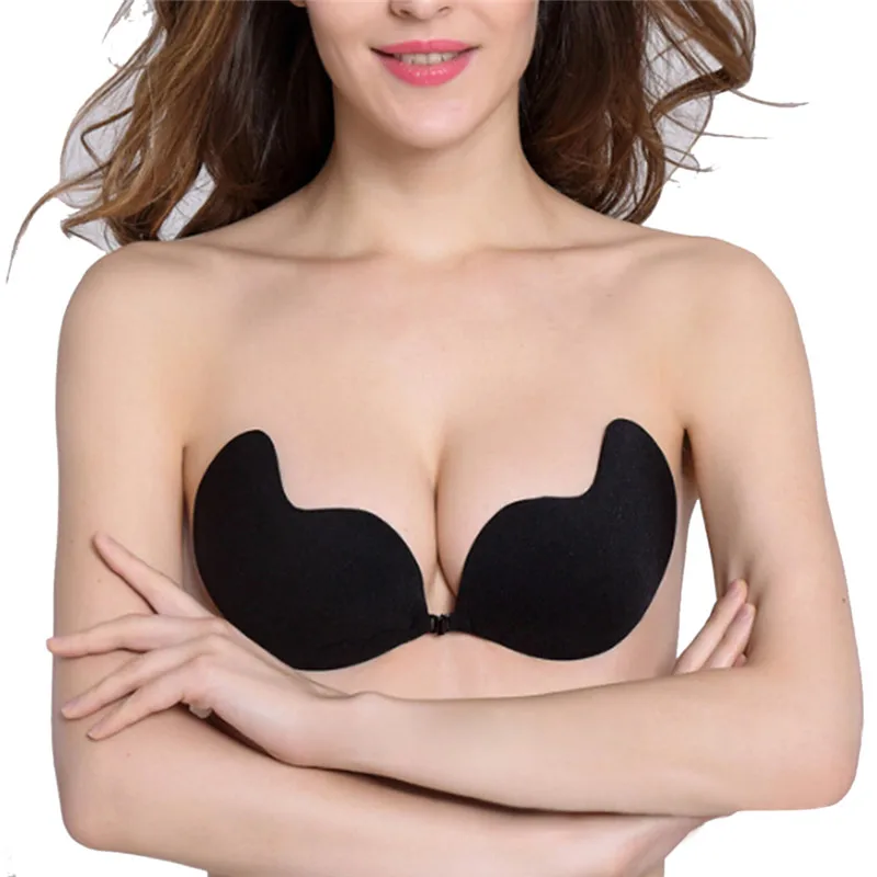 Fly Bra Strapless Silicone Push Up Invisible Bra Self Adhesive Backless Bralette Plus Size Seamless Bras Women Intimates