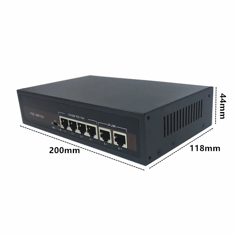 48V Ethernet Poe Switch Met 5 10/100Mbps Poort Ieee 802.3 Af/Bij Geschikt Voor Ip camera/Draadloze Ap/Cctv Camera Systeem