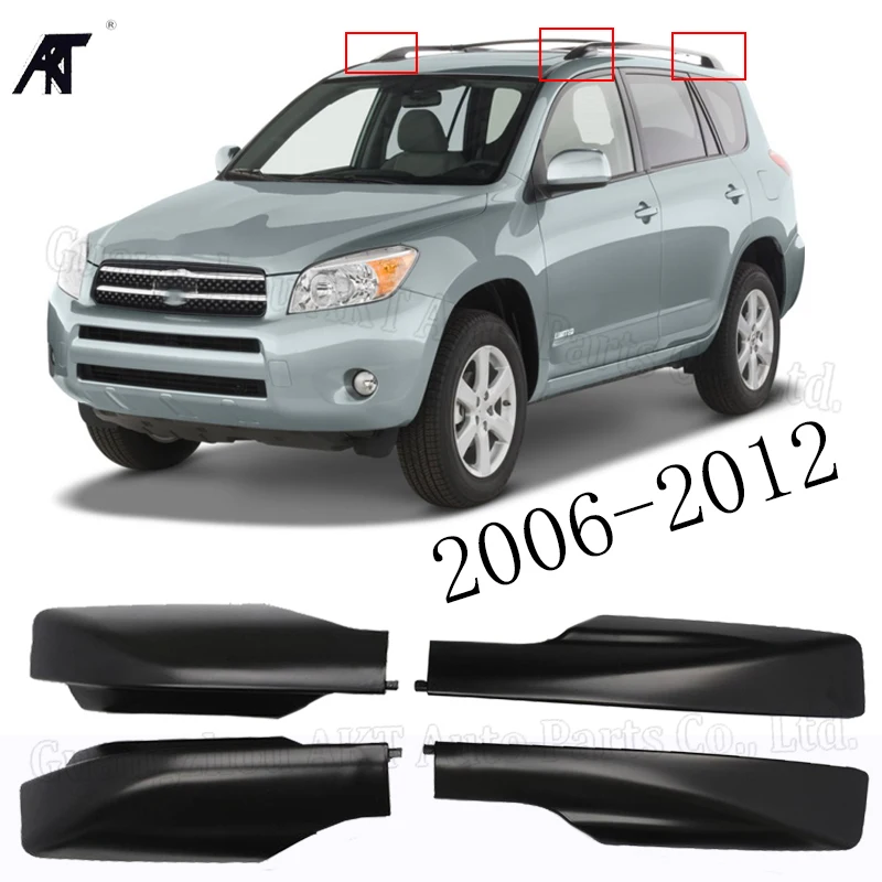 Roof rack cover roof bar end shell for:Toyota RAV4 RAV 4 XA30 2006 2007 2008 2009 2010 2011 2012 black color 4PCS/LOT